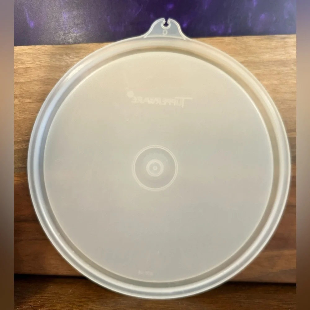 Tupperware Clear / Frosted Replacement Lid C 227-24 Good Condition See Pictures